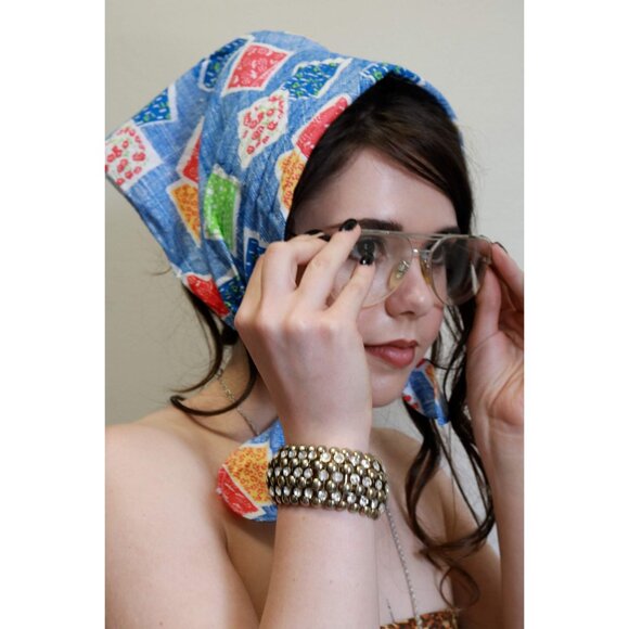 Summer Garden Hat Head Scarf Vintage Accessories - Picture 5 of 5